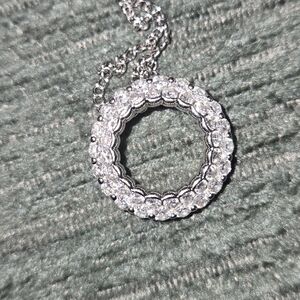 14kt White Gold and Diamond Wreath Pendant with 14kt white gold chain!!